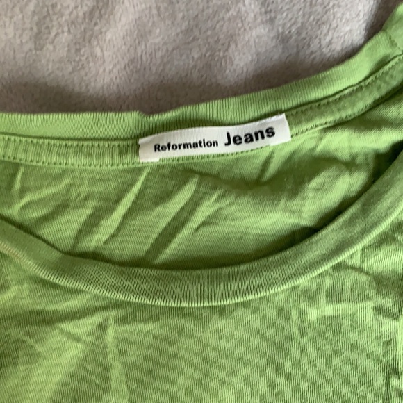 Reformation 100% Organic Cotton Tee Pistachio - Picture 3 of 3